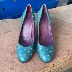 Marc Jacobs Turquoise Studded Heels